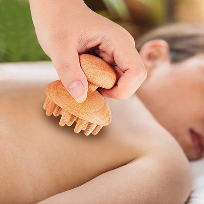 6-in-1-Massagegerät aus Holz zur Lymphdrainage, Anti-Cellulite und Faszienmassage für die Ganzkörper-Muskulaturentspannung