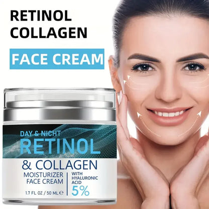 ENVISHA Retinol Collagen Cream - Anti-Aging Face Moisturizer for Wrinkles &amp; Hydration
