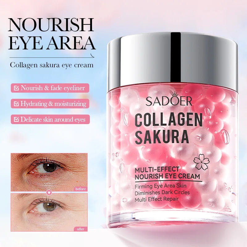 SADOER Sakura Augencreme – Anti-Aging-Behandlung gegen Augenringe und Falten