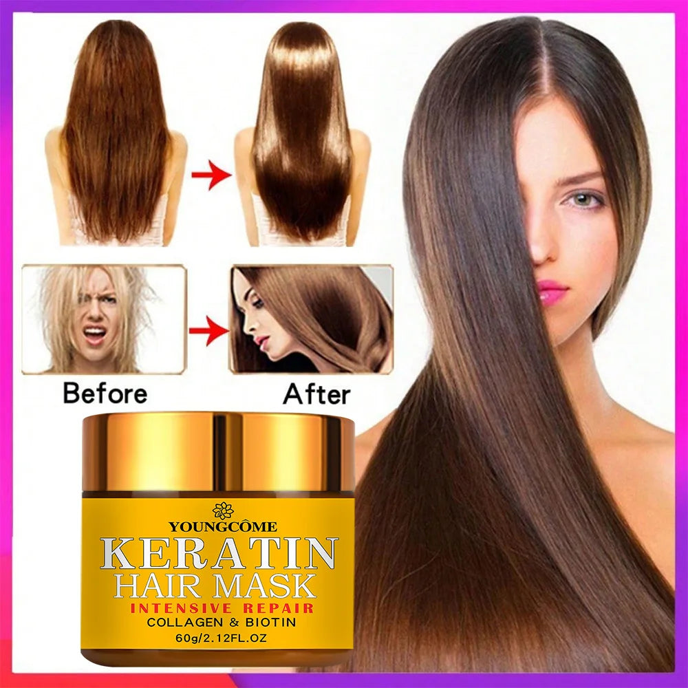 Biotin Kollagen Keratin Haarmaske – Tiefenreparaturbehandlung für trockenes, geschädigtes Haar