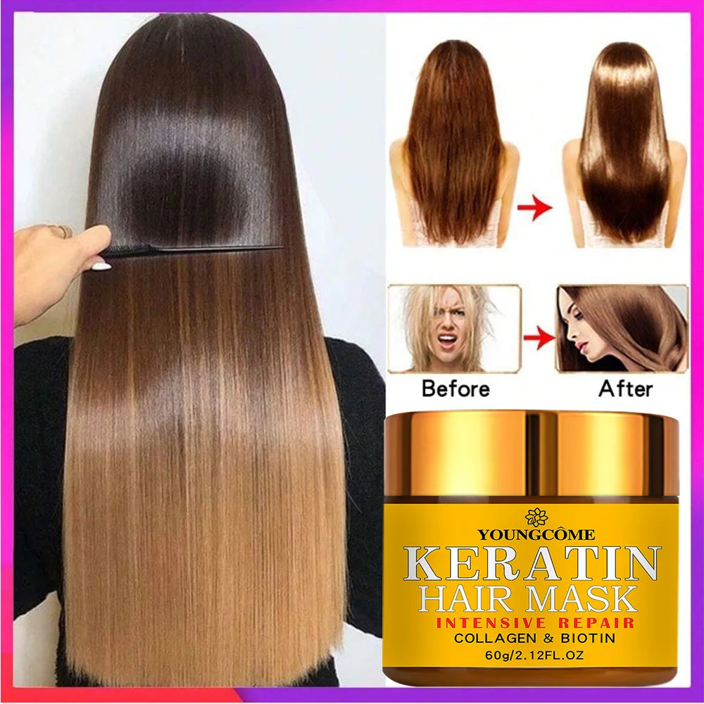 Biotin Kollagen Keratin Haarmaske – Tiefenreparaturbehandlung für trockenes, geschädigtes Haar