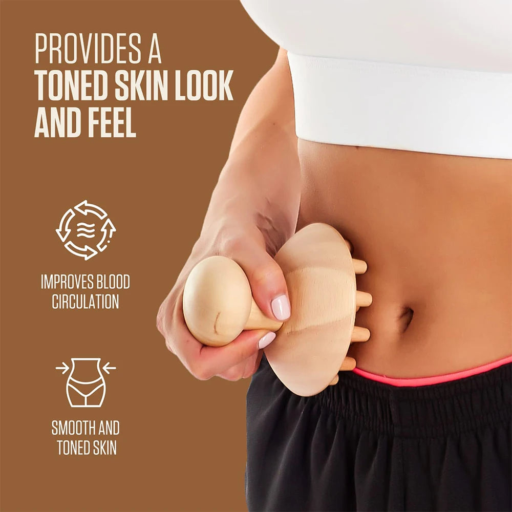1 Stück Holzmassagegerät Maderoterapia Massageroller Anti-Cellulite Schlankheitsmassage Gua Sha Massagegerät für Körper, Rücken und Füße