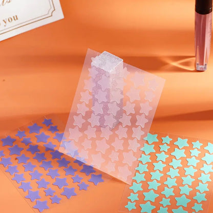 Sternförmiges Akne-/Pickelpflaster, gelbes sternförmiges, absorbierendes Akne-Abdeckpflaster, unsichtbares Hydrokolloidpflaster gegen Akne-Punkte im Gesicht