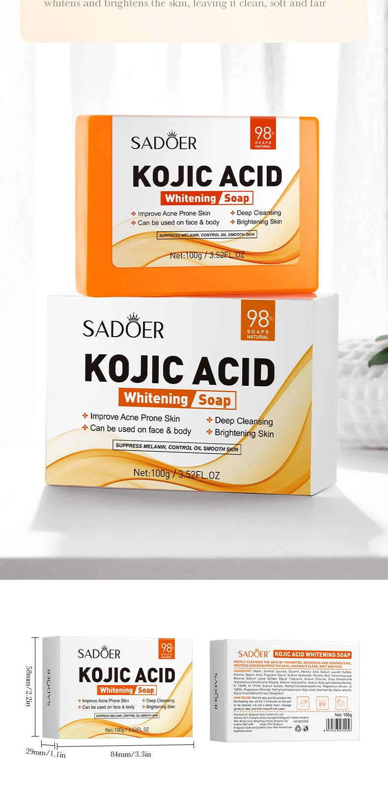 SADOER Kojic Glow Seife
