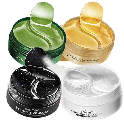 Goldene Hyaluronsäure-Augenpads