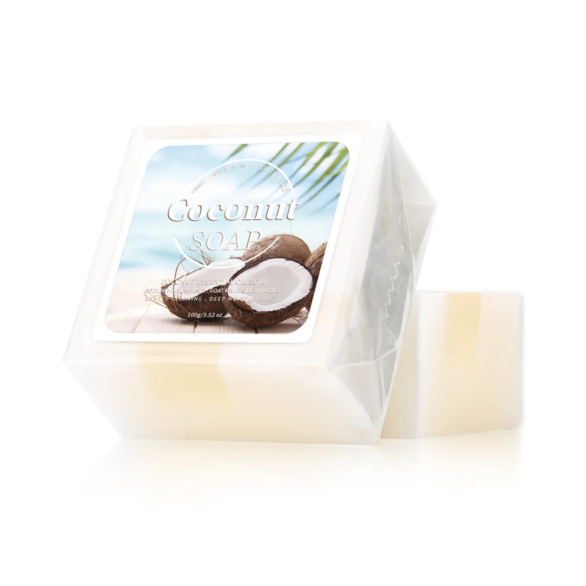 100 g B+ Bio-Seife aus reinen Pflanzenextrakten mit Kokosmilch, handgemachte Gesichtsseife zur Aknebehandlung, Ziegenmilchseife