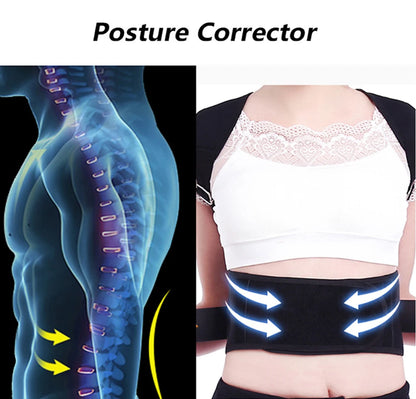 Back Posture Corrector Brace - Shoulder Support for Pain Relief &amp; Spine Alignment