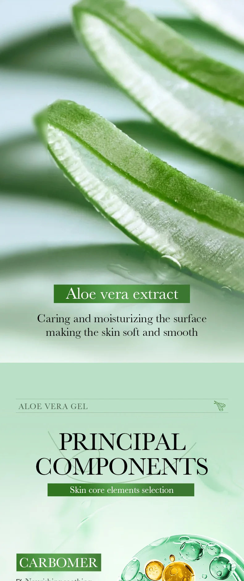 300 g BIOAQUA Feuchtigkeitsspendende und beruhigende Aloe Vera Gel Hautverjüngende Feuchtigkeitscreme für das Gesicht Schönheitspflege