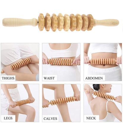 1 Stück Massagegerät aus Holz, Therapiegerät aus Holz zur Linderung von Muskelschmerzen, Körperformungswerkzeug, Faszienmassage