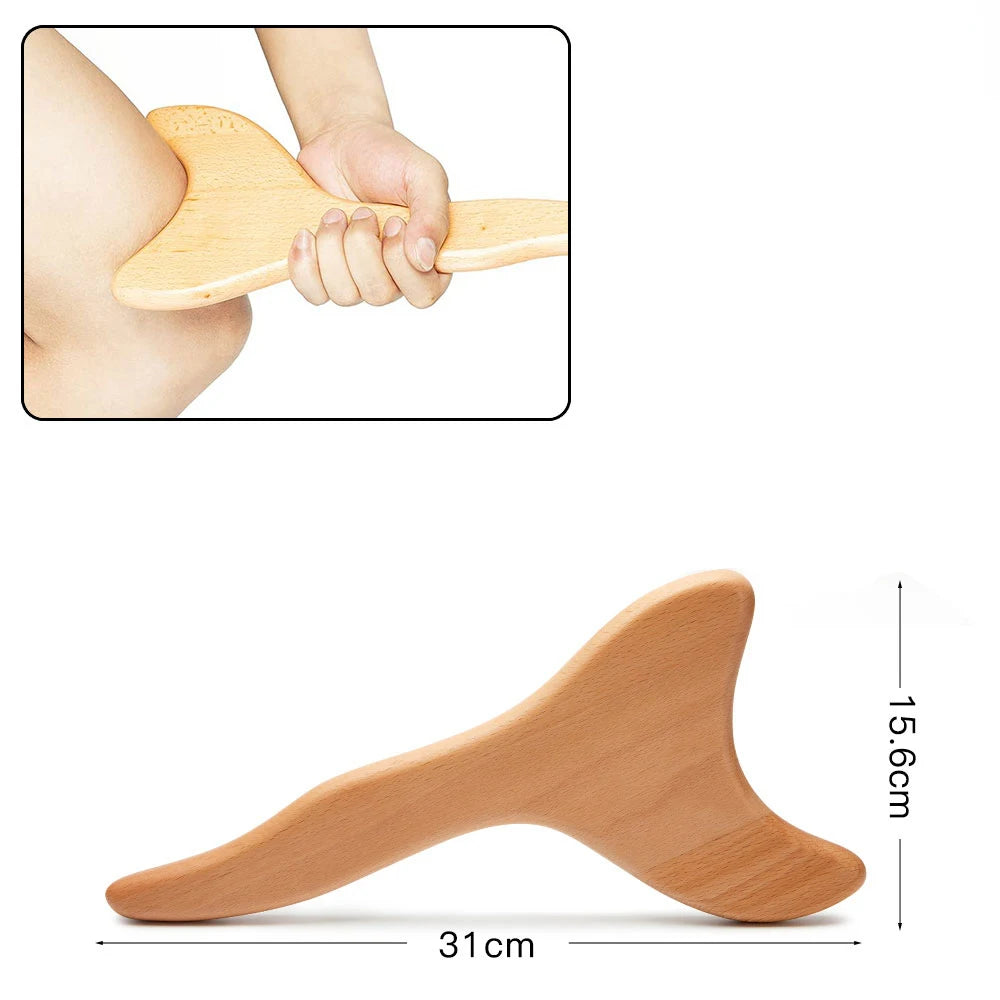 1 Stück Holzmassagegerät Maderoterapia Massageroller Anti-Cellulite Schlankheitsmassage Gua Sha Massagegerät für Körper, Rücken und Füße
