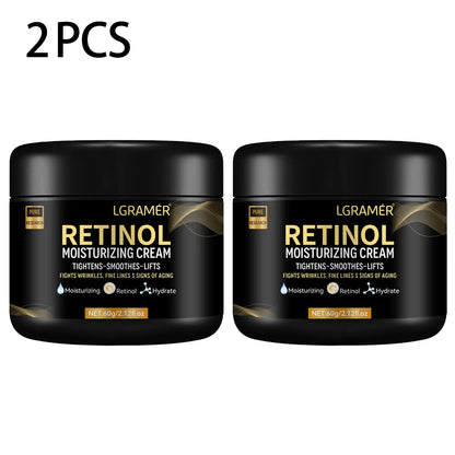 Retinol-Gesichtscreme für Männer – Feuchtigkeitsspendende Retinolcreme gegen Falten, Hautalterung, verfeinert die Poren, hellt die Haut auf und glättet sie.