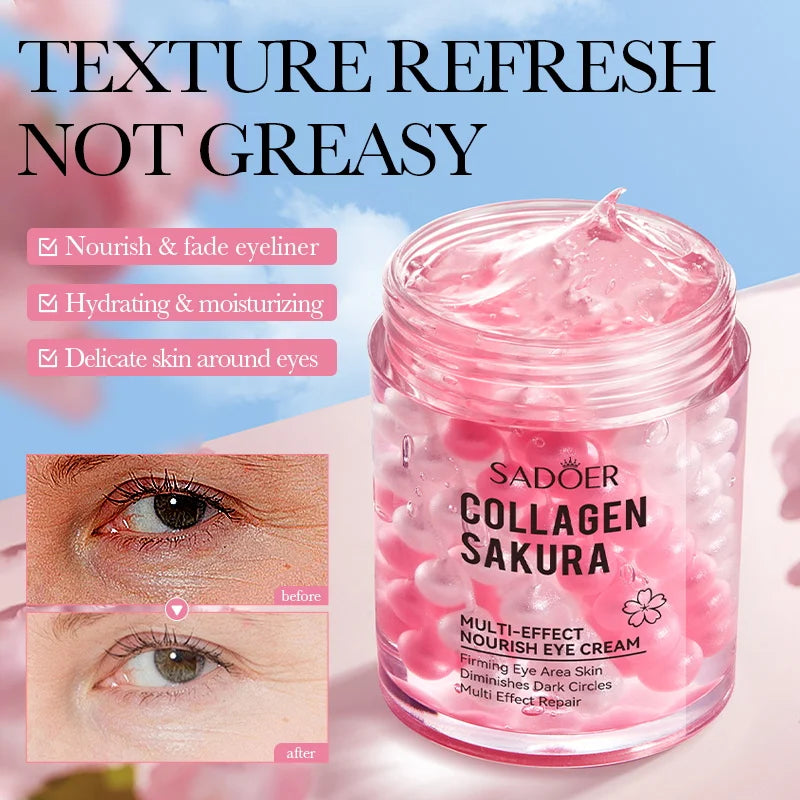 SADOER Sakura Augencreme – Anti-Aging-Behandlung gegen Augenringe und Falten