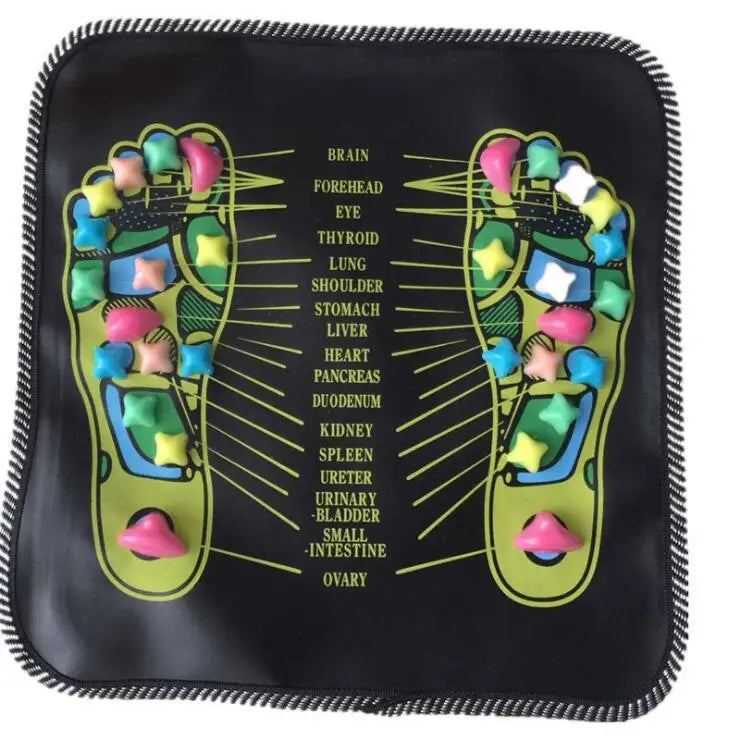 Fußmassagematte, Akupressur, Entspannungsmassagekissen, Triggerpunkt-Therapie, Schmerzlinderung, Stressabbau, Reflexzonenmassage, Walk Stone Road