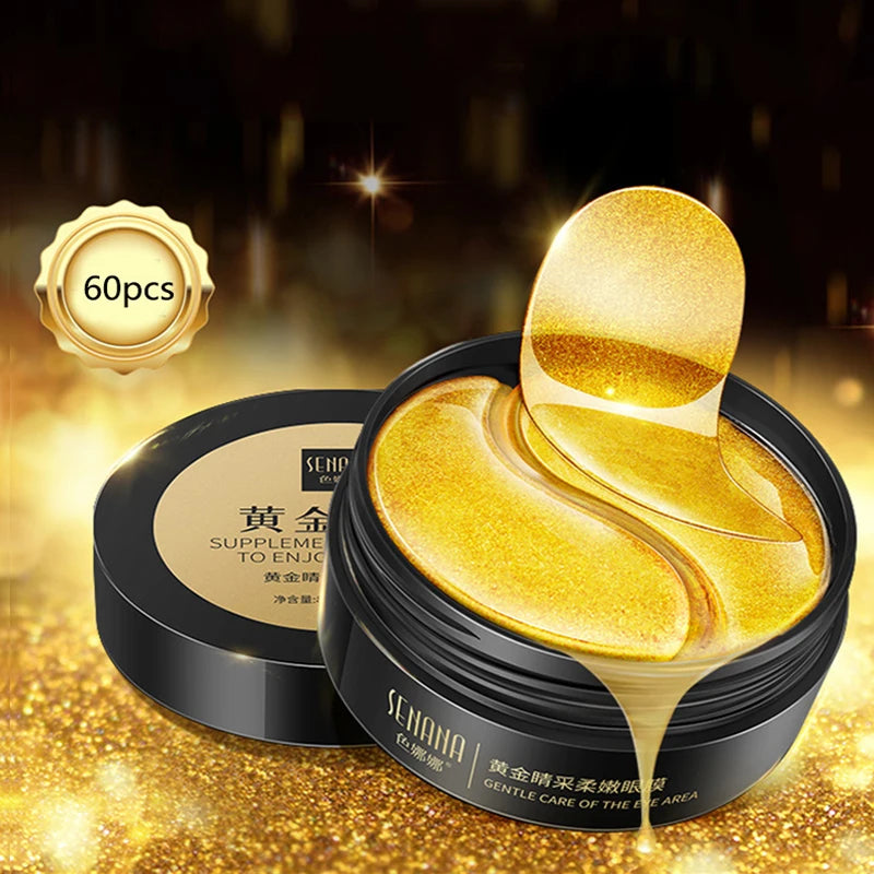 Goldene Hyaluronsäure-Augenpads