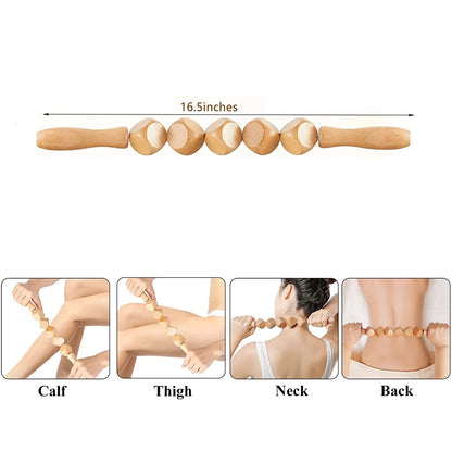 1 Stück Massagegerät aus Holz, Therapiegerät aus Holz zur Linderung von Muskelschmerzen, Körperformungswerkzeug, Faszienmassage
