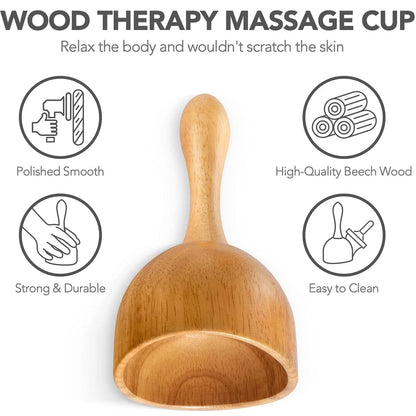 1 Stück Massagegerät aus Holz, Therapiegerät aus Holz zur Linderung von Muskelschmerzen, Körperformungswerkzeug, Faszienmassage