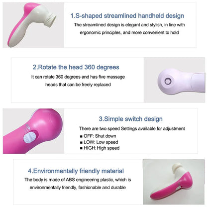 5-in-1 Electric Face Brush