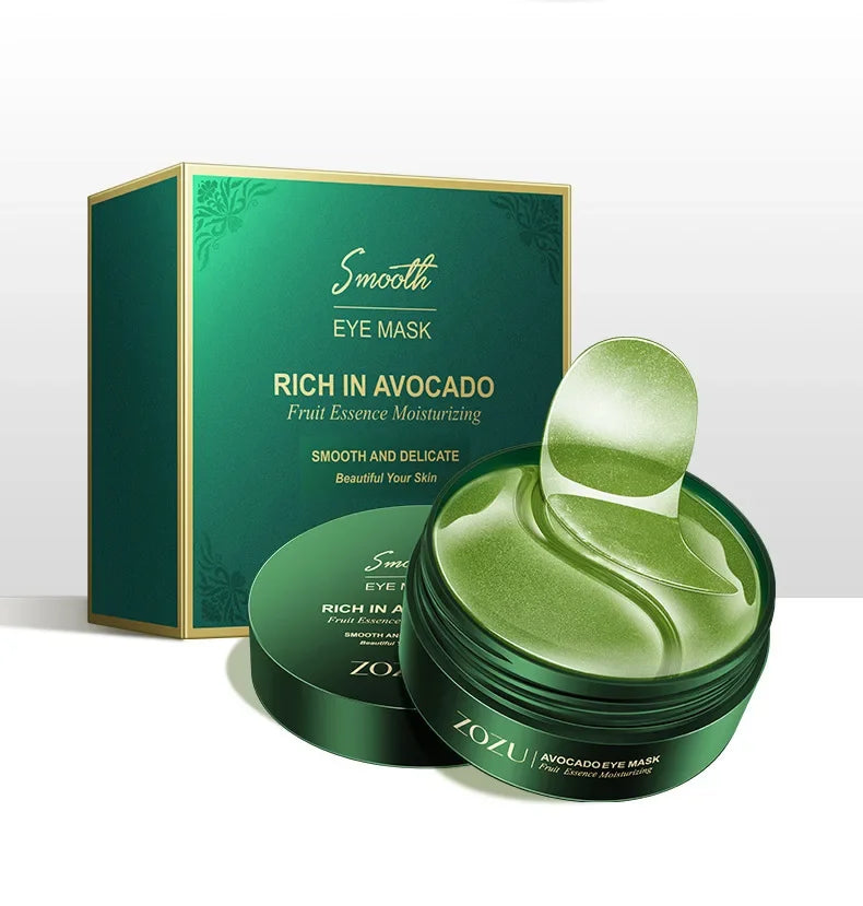 120 Stück Avocado Golden Collagen Augenmasken gegen Augenringe und Tränensäcke, feuchtigkeitsspendend, Anti-Falten-Augenpads, Hautpflegeprodukte
