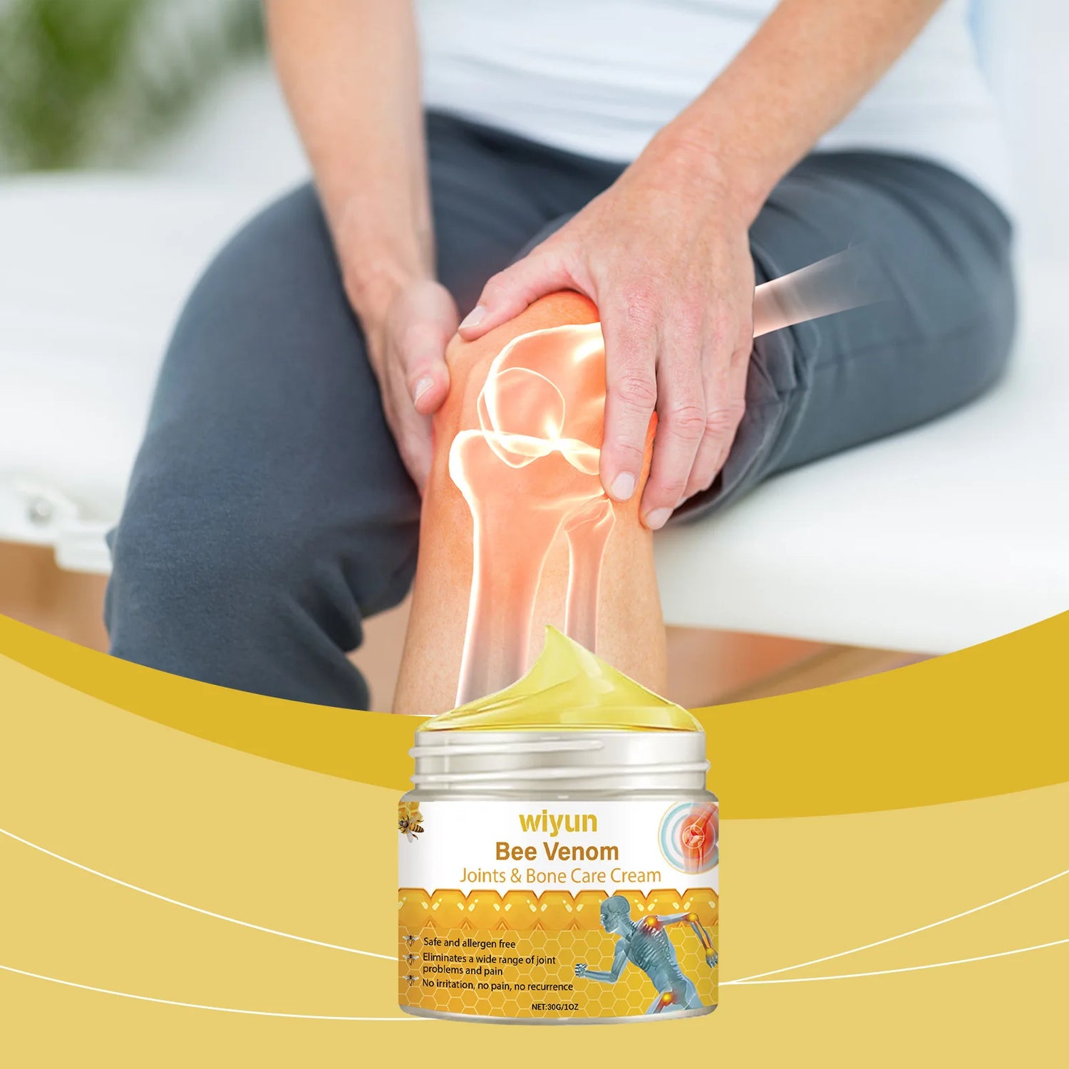 족저근막염 무지외반증교정기 Venom Joint Repair Cream Reduziert Muskelschmerzen. Tief feuchtigkeitsspendende Creme für Muskeln und Gelenke. Bee Reparing Cream