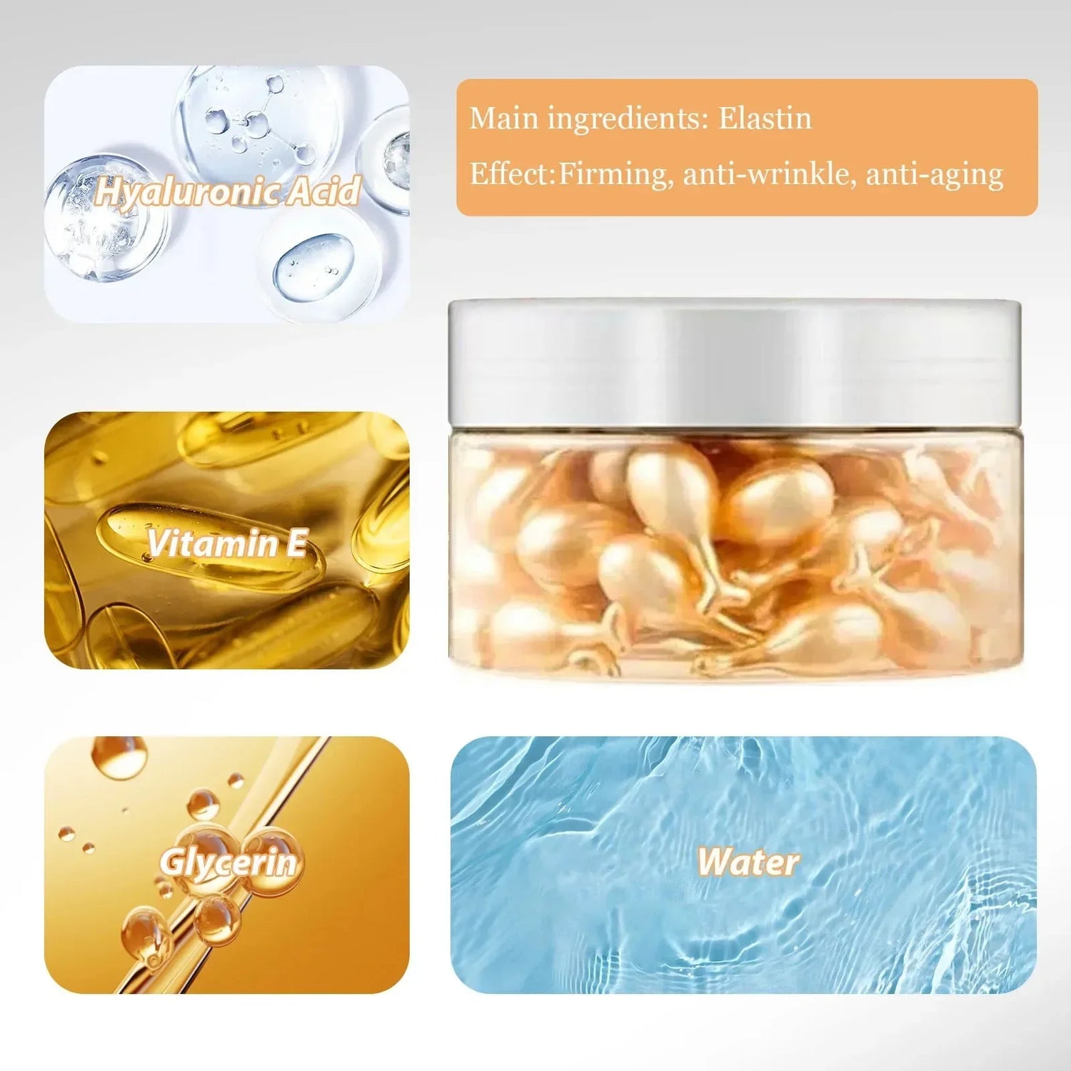 Kollagen-Hyaluronsäure-Serum-Kapseln