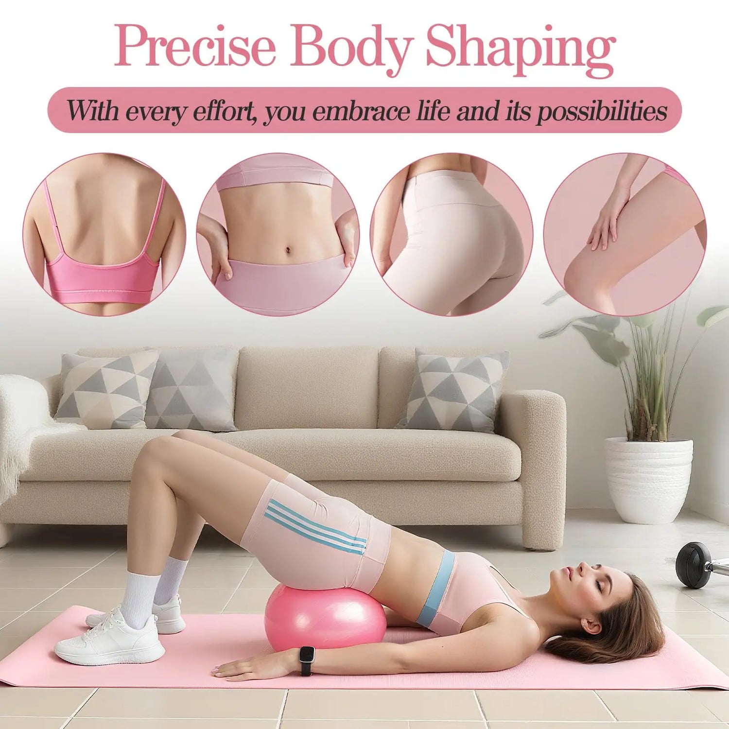 12-teiliges Yoga-Kreis-Fitnessset, einfarbiges PP, Dehnungs- und Core-Trainingsgeräte, Fitnessgeräte für Muskelaufbau und Flexibilität