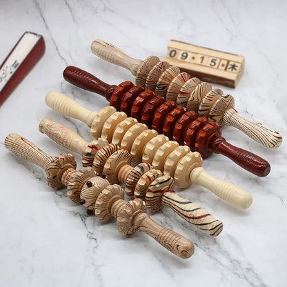 Wooden Muscle Relief Roller