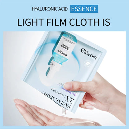 20 Stück BIOAQUA Centella Collagen Gesichtsmasken Feuchtigkeitsspendende, erfrischende Tuchmasken Hyaluronsäure-Gesichtsmaske Hautpflegeprodukte