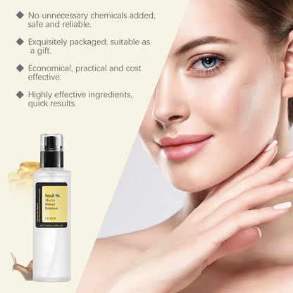 Snail 96 Mucin Power Essence – Mildert feine Linien – Feuchtigkeitsspendend, straffend, festigend, glättend, nährend, aufhellend – Hautpflege