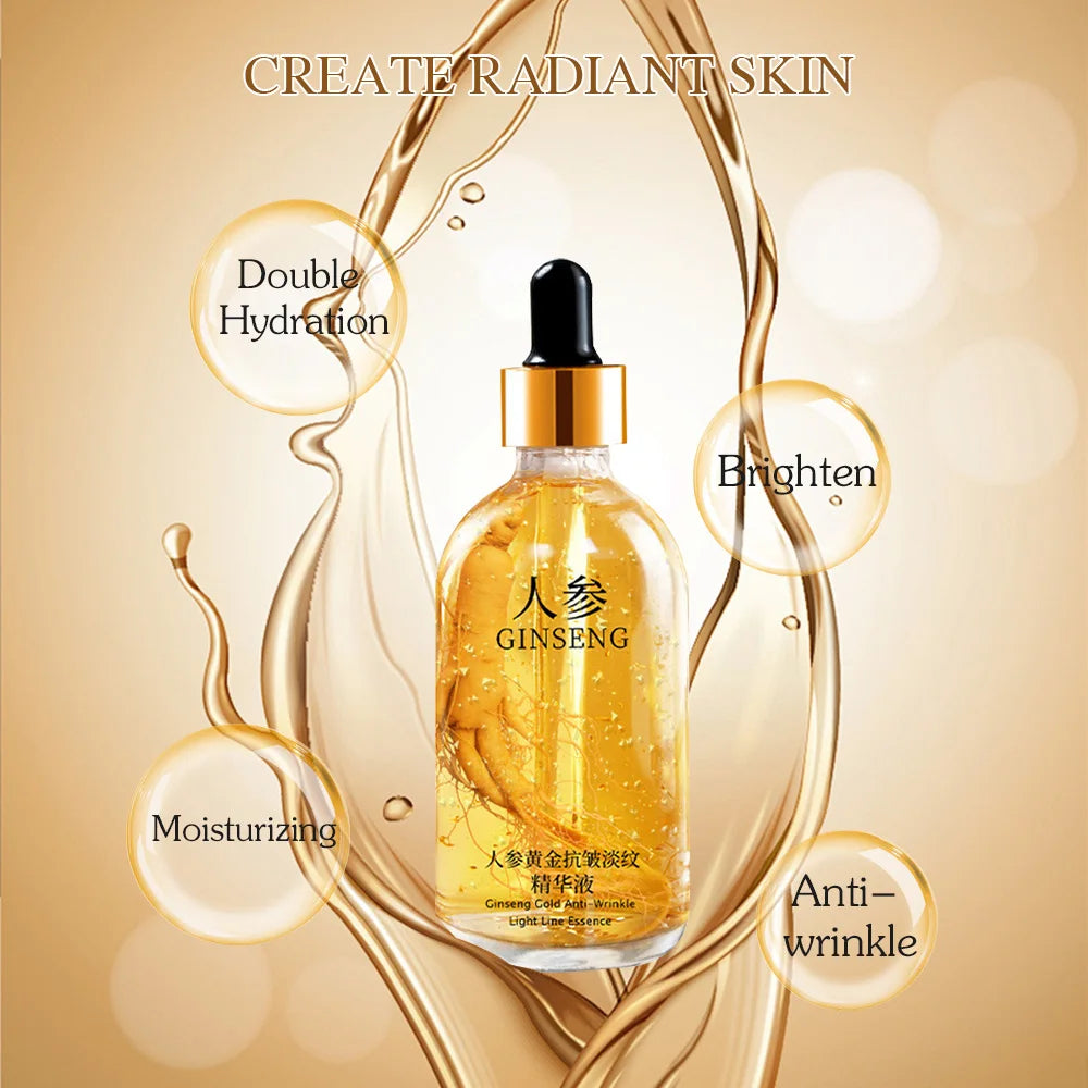 100 ml 24-Karat-Gold-Hyaluronsäure-Nicotinamid-Gesichtsserum – Anti-Aging-Gesichtsstraffung, Kollagen-Essenz, Hautpflege, Aufhellungsserum