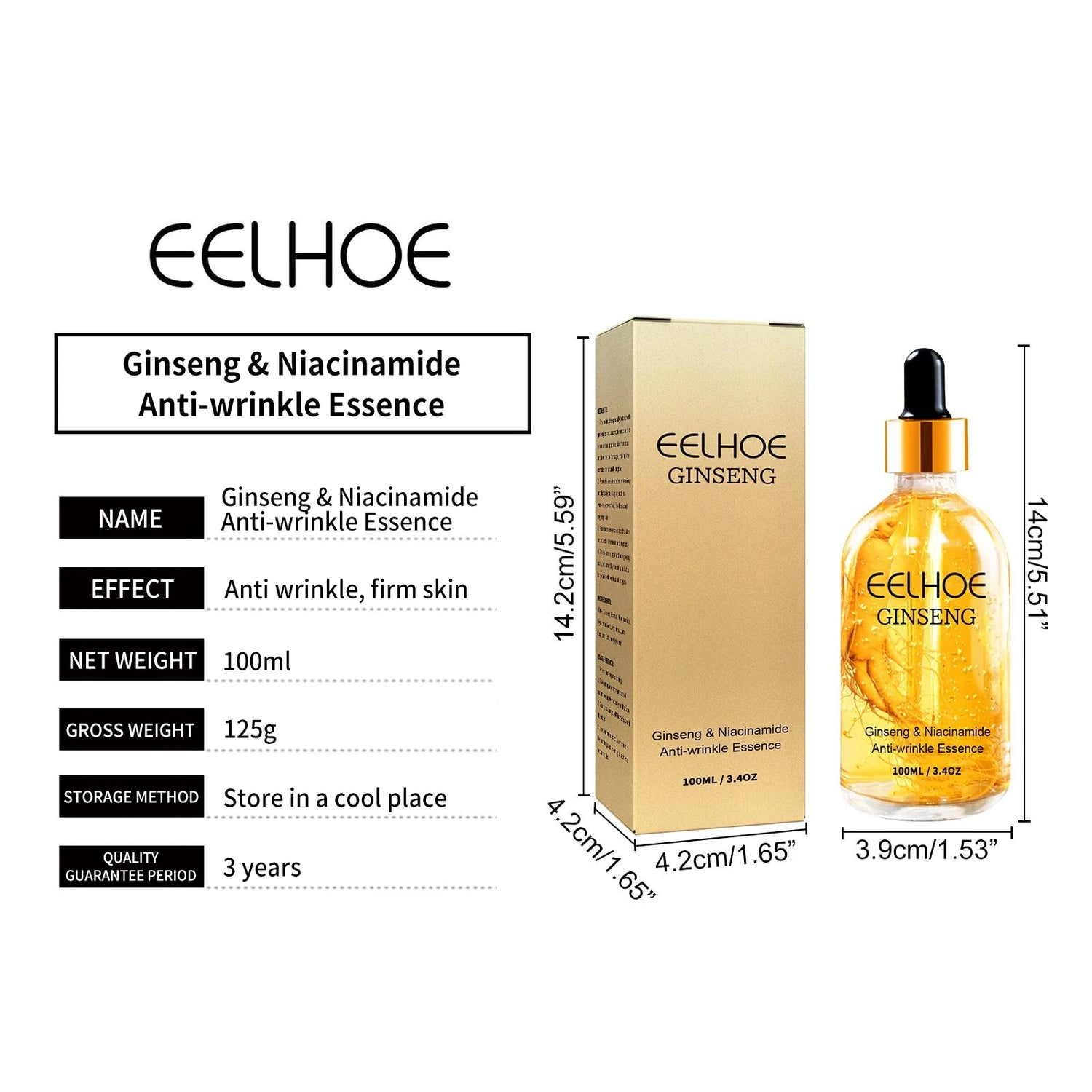 24-Karat-Gold-Ginseng-Serum, Anti-Falten-Wirkung, Straffung, Milderung feiner Linien, Aufhellung von Pigmentflecken, Hyaluronsäure, Nicotinamid, Gesichtsessenz
