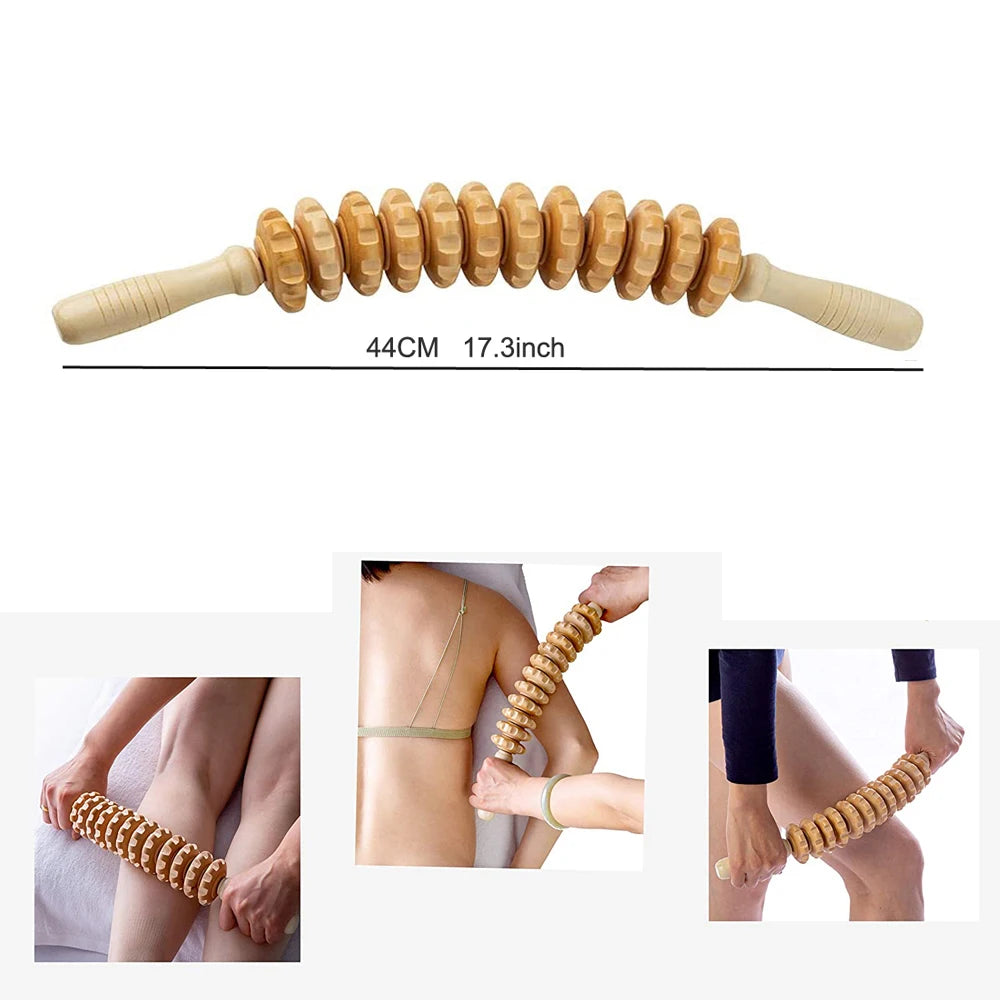 1 Stück Massagegerät aus Holz, Therapiegerät aus Holz zur Linderung von Muskelschmerzen, Körperformungswerkzeug, Faszienmassage