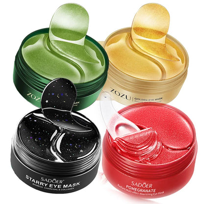 Goldene Hyaluronsäure-Augenpads