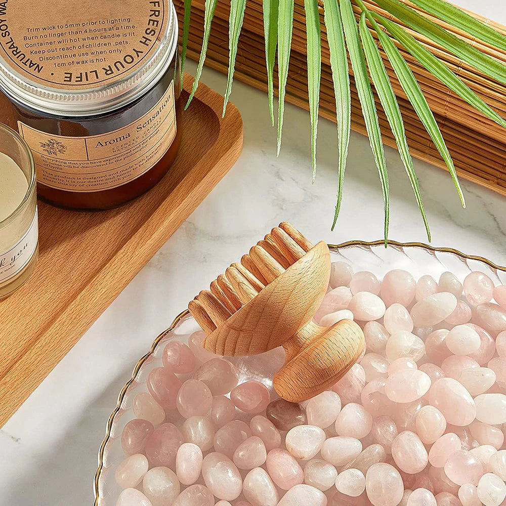 6-in-1-Massagegerät aus Holz zur Lymphdrainage, Anti-Cellulite und Faszienmassage für die Ganzkörper-Muskulaturentspannung