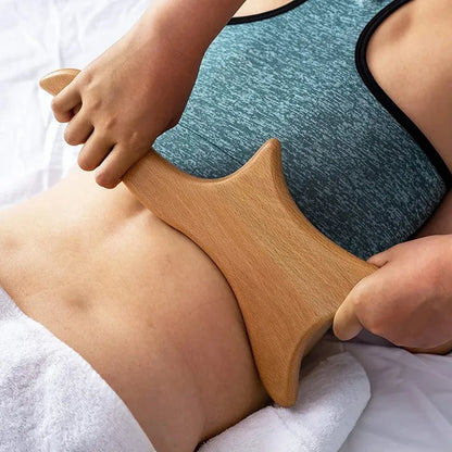 6-in-1-Massagegerät aus Holz zur Lymphdrainage, Anti-Cellulite und Faszienmassage für die Ganzkörper-Muskulaturentspannung