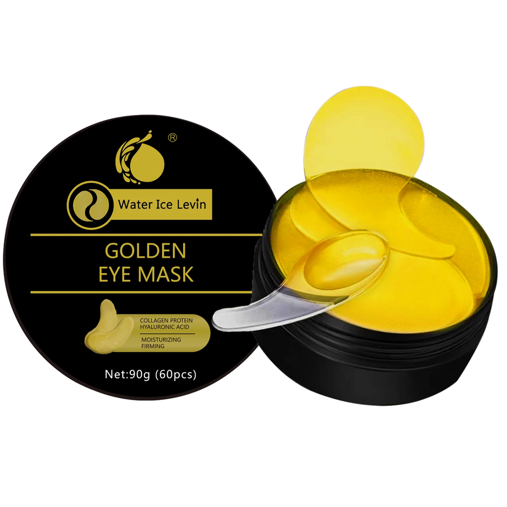 Goldene Augenmaske mit Kollagen und Aloe Vera – Hypoallergenes Feuchtigkeitspflaster, geeignet für alle Hauttypen, erhöht die Leuchtkraft und Elastizität der Haut, reduziert fahle Haut.
