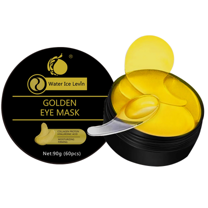 Goldene Augenmaske mit Kollagen und Aloe Vera – Hypoallergenes Feuchtigkeitspflaster, geeignet für alle Hauttypen, erhöht die Leuchtkraft und Elastizität der Haut, reduziert fahle Haut.