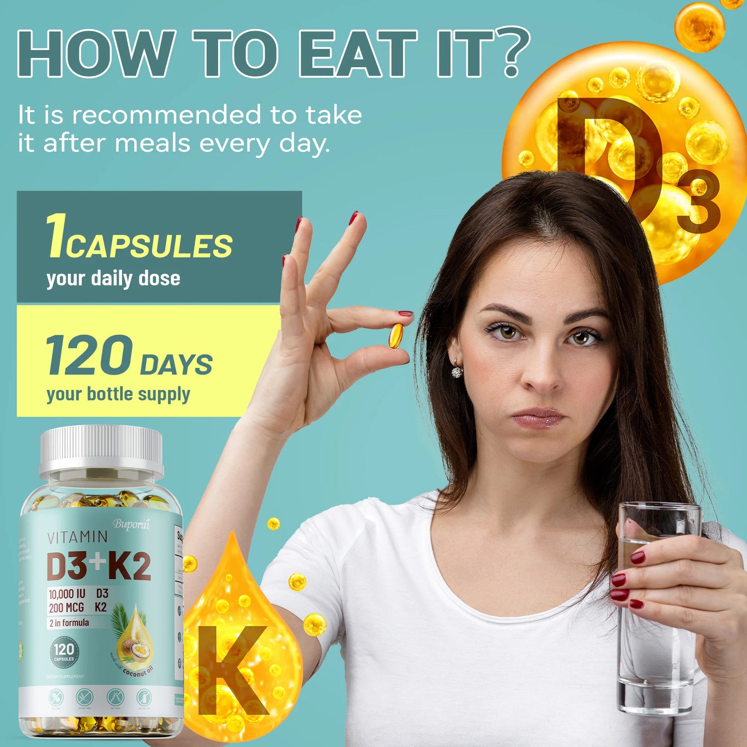 Vitamin D3 K2 Glow Unterstützung