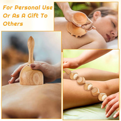 1 Stück Massagegerät aus Holz, Therapiegerät aus Holz zur Linderung von Muskelschmerzen, Körperformungswerkzeug, Faszienmassage