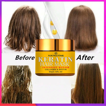 Biotin Kollagen Keratin Haarmaske – Tiefenreparaturbehandlung für trockenes, geschädigtes Haar