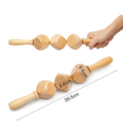 1 Stück Holzmassagegerät Maderoterapia Massageroller Anti-Cellulite Schlankheitsmassage Gua Sha Massagegerät für Körper, Rücken und Füße