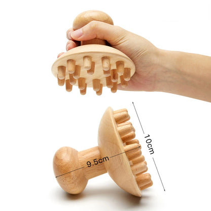 1 Stück Holzmassagegerät Maderoterapia Massageroller Anti-Cellulite Schlankheitsmassage Gua Sha Massagegerät für Körper, Rücken und Füße